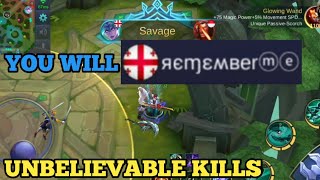 UNBELIEVABLE KILLS | YOU WILL REMEMBER ME | MOBILE LEGENDS