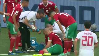 Amrabat - Head Injury: Morocco - Iran - WORLD CUP 2018