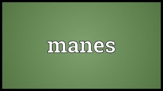 Manes Meaning