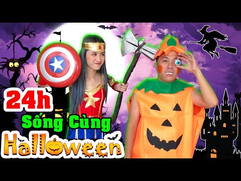 Thử Thách 24H Sống Cùng HALLOWEEN Vê Vê Channel