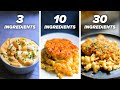 3-Ingredient vs. 10-Ingredient vs. 30-Ingredient Mac 'N" Cheese