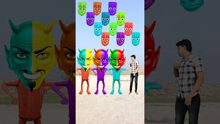 Dancing Tung Tung Sahur In Red, Yellow, White &Me Correct Head Matching Vfx