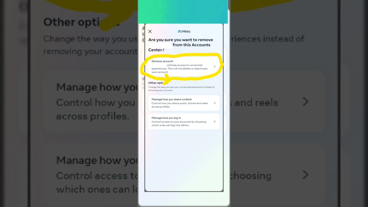 How to remove Account from Meta #trending #viral #top How to remove Account from Meta #trending #viral #top