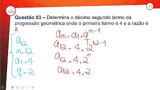 64.2 - Revisão E Correção - Progressão Geométrica I - Matemática - 1º Ano E.m - Aula 64.2/2024