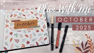 October 2025 Bullet Journal Plan With Me
