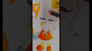 Drawing Cream The Rabbit X Tails The Fox From Sonic The Hedgehog