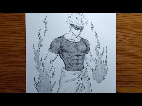 How To Draw Gojo Satoru Purple Energy || Anime Pencil Drawing