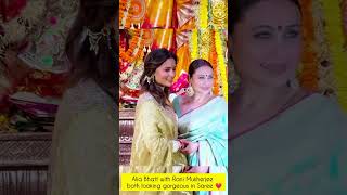 Alia Bhatt With Rani Mukherjee Gorgeous In Saree