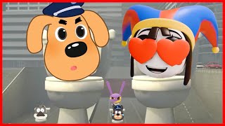 The Amazing Digital Circus X Sheriff Labrador | Skibidi Toilet Meme Song