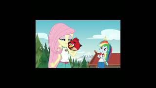 Red Really Appeared In Legend Of Everfree?? Mlp Eg Legend Of Everfree X Angry Birds Crossover