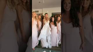 Katie Brueckner With Her Bridal Train Glow Up Jatie Vlogs Tiktok