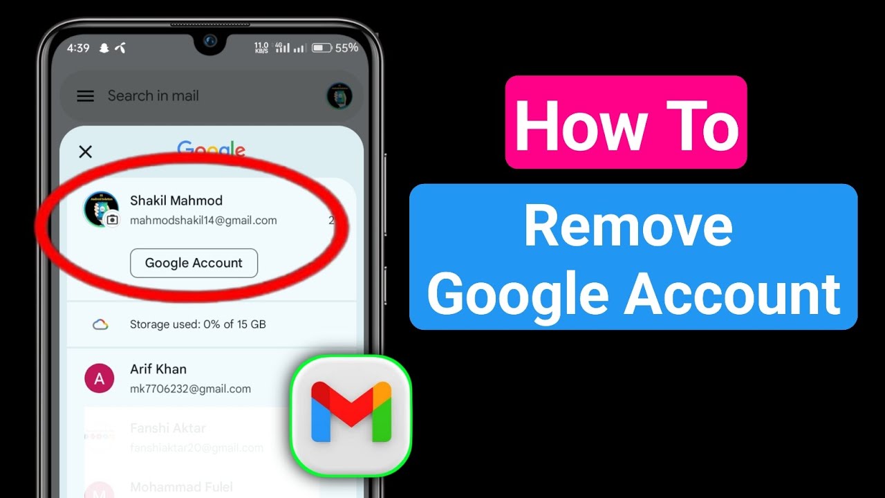 How to remove gmail account From Android phone (Update How to remove gmail account From Android phone (Update