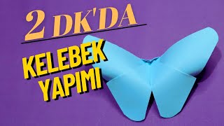 Kağıttan Kelebek Yapımı Kolay / DIY Origami Butterfly