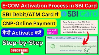 How To Activate Ecom In Sbi Debit Card How To Activate Sbi Card For Online Payment