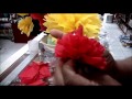 como hacer flores de papel crepe