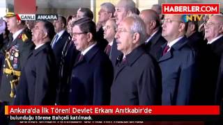 Ankarada İlk Tören Devlet Erkanı Anıtkabirde