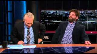 Zach Galifianakis Smokes Weed On National Television "Bill Maher's Show"!