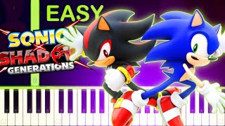 Sonic X Shadow Generations Announce Trailer Song - Easy Piano Tutorial