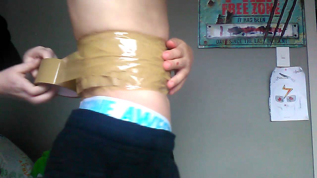 Guy wraps girlfriend duct tape