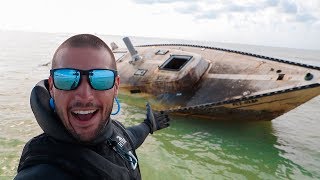 Searching Sunken Abandoned Sailboat In Ocean!!! (Inside Cabin) Searching Sunken Abandoned Sailboat In Ocean!!! (Inside Cabin)