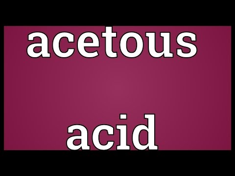 Header of Acetous Acid