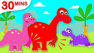 Baby Dinosaur Learns the Dinosaur Stomp | Paw Patrol Chase | Where are My Wings | by Little Angel