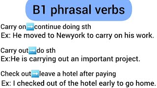 B1 Phrasal Verbs