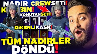 Crew Seti̇ , Di̇kenli̇ Kask Ve Tüm Nadi̇rler Döndü Hepsi̇ni̇ Aldik Efsane Pubg Mobile