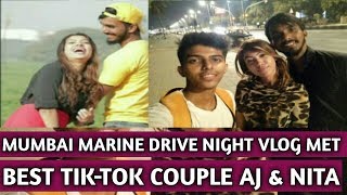 Best Tiktok Couple Aj & Nita Met Marine Drive Night Vlog