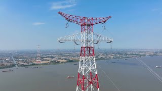 Globalink Worlds Tallest Power Transmission Tower Wired Across Yangtze River