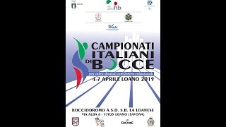 Campionato Italiano Bocce DIR 2019 Campionato Italiano Bocce DIR 2019