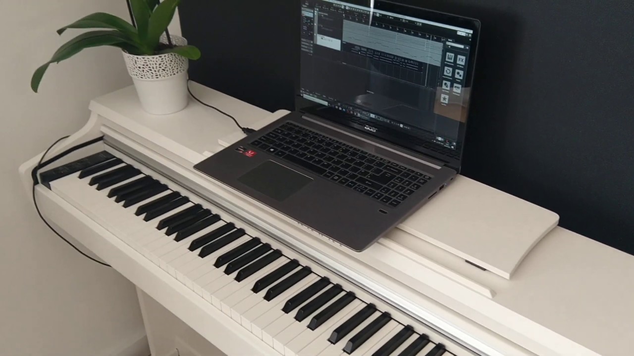 How to connect digital piano to PC with USB MIDI cable - Cubase and Kawai KDP-110 - setup tutorial