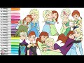 Disney Princess Coloring Book Compilation Frozen Sisters Anna and Elsa