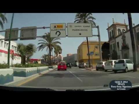 039 SPAIN 2012 Ferry from Algeciras to Ceuta - Street View Car Driving Through TOFIL WORLD'S ROADS