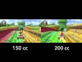 Mario Kart 8 - 200cc vs 150cc - Piranha Plant Pipeway (Wii U)