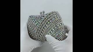 Silver Crystal Clutch Bridal Wedding Party Bag - Crystalclutch