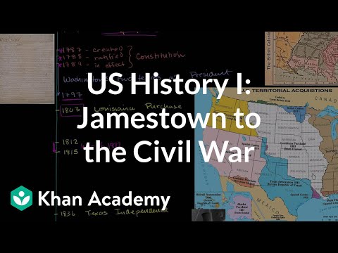 US History Overview 1: Jamestown to the Civil War