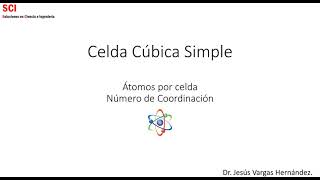 Celda cúbica simple. Átomos por celda y número de coordinación
