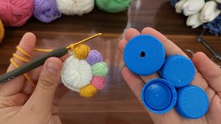Wow Super New Idealook What I Did With The Plastic Bottle Caps I Found In The Trash Crochet Diy