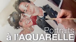 Watercolor painting - Portraits WIP