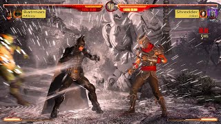 Mortal Kombat 1 Batman Vs. Shredder Modded Battle 4K Mikey And Joker Helpers. Epic