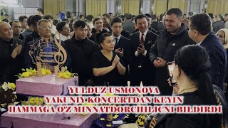 #Konsert Yulduz Usmonova Yakuniy Konsertdan Keyin Hammaga O'z Minnatdorchiligini Bildirdi (2022)