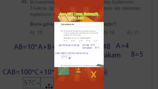 Kpss 2021 Lisans Matematik 43.Soru
