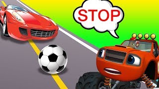 Blaze Cars Monster Machines Babies Plays Football Funny Story! Blaze Monster Truck Cartoon
