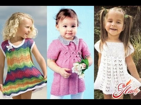 Платье для девочки связанное регланом Платье для девочки связанное регланом