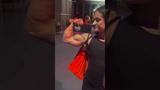Abs & Veins Through Her Dress Kristinas Insane Biceps Flex Shock