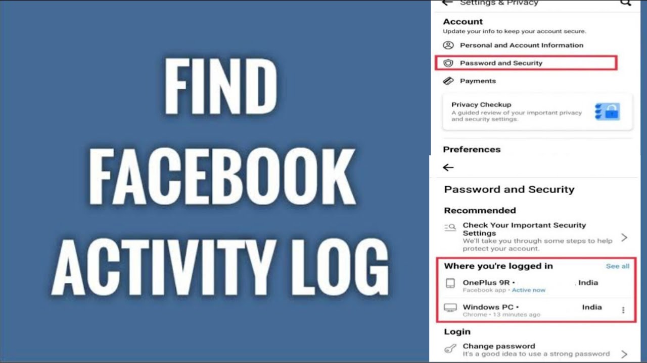 Check where you are logged in | Remove fb account from Check where you are logged in | Remove fb account from