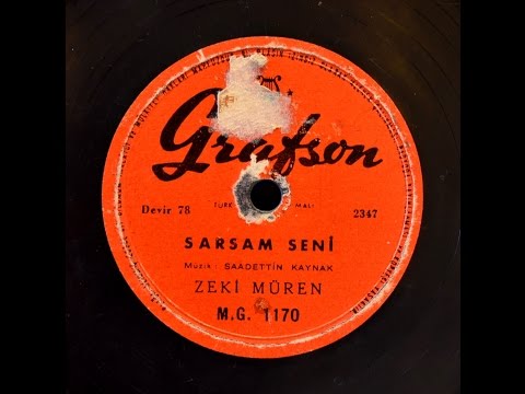 Zeki Müren -  Sarsam Seni  - GERÇEK TAŞ PLAK KAYDI