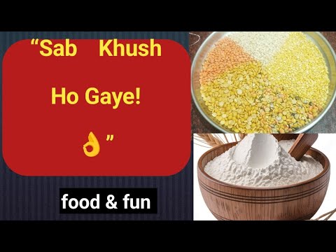  "2 Cup Atta Aur Dal Se Tayyar Hua Jabardast Khana 🍲"#HealthyIndianFood