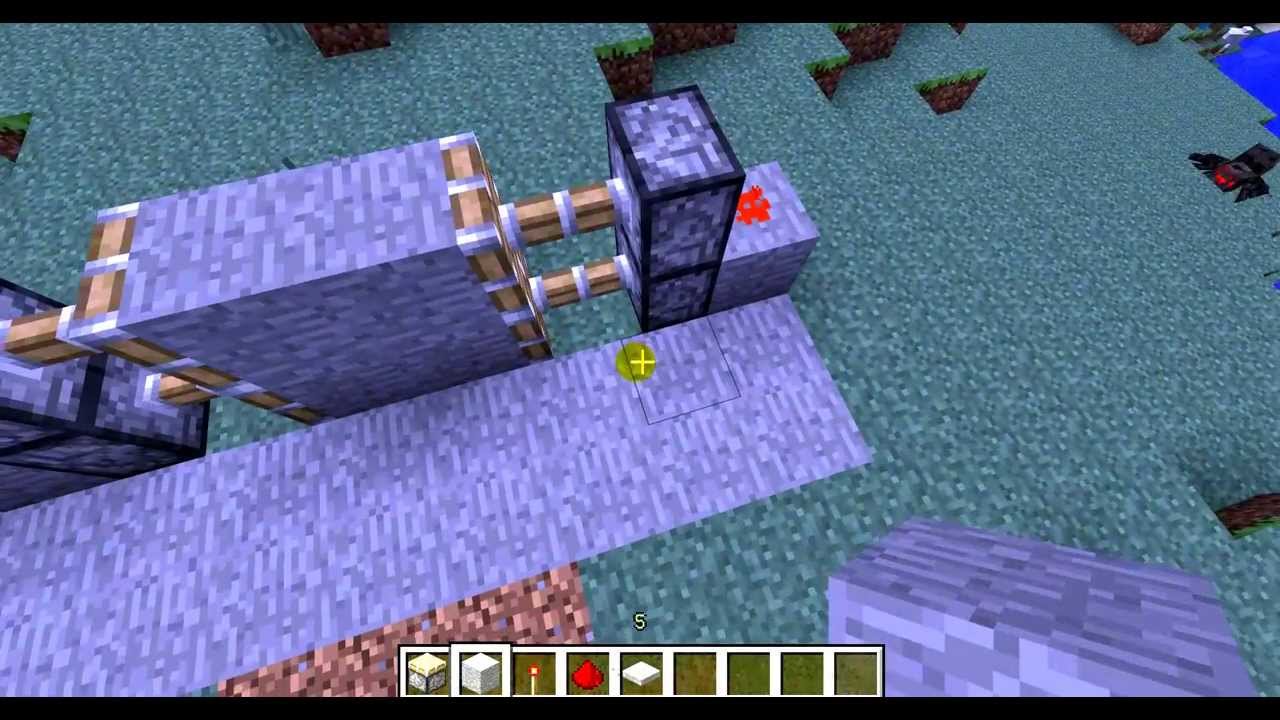 Как сделать механические ворота в Minecraft - YouTube